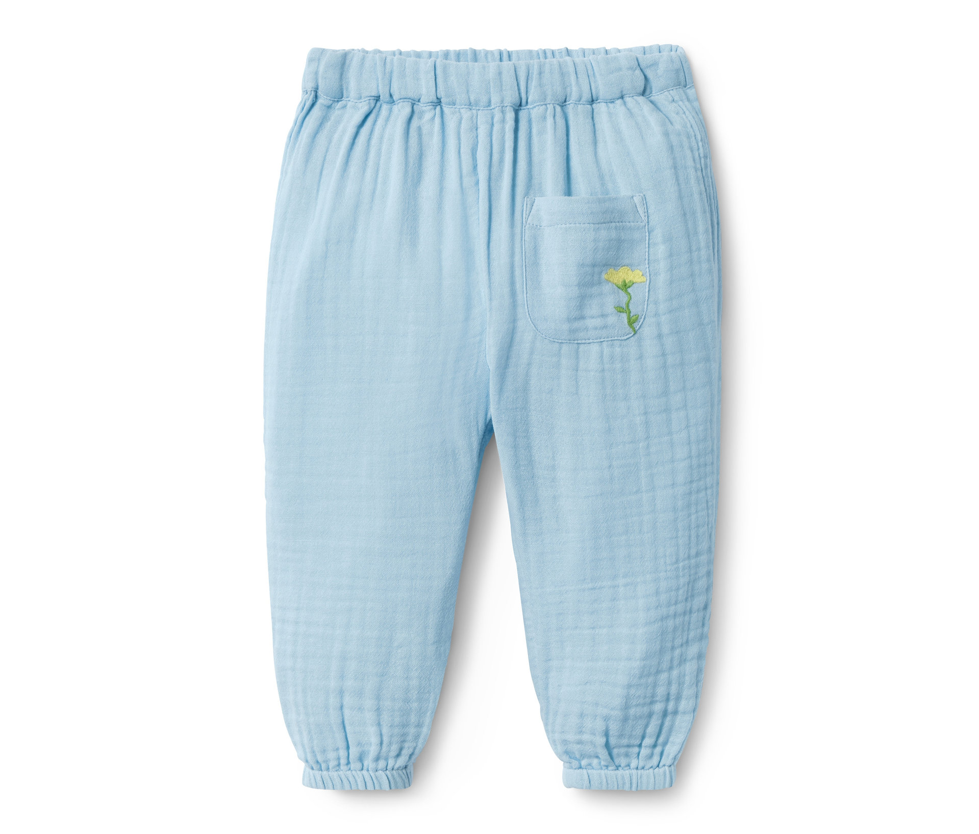 Tchibo - Baby Webhose blau Blume - Baby - Gr. 74/80 - blau