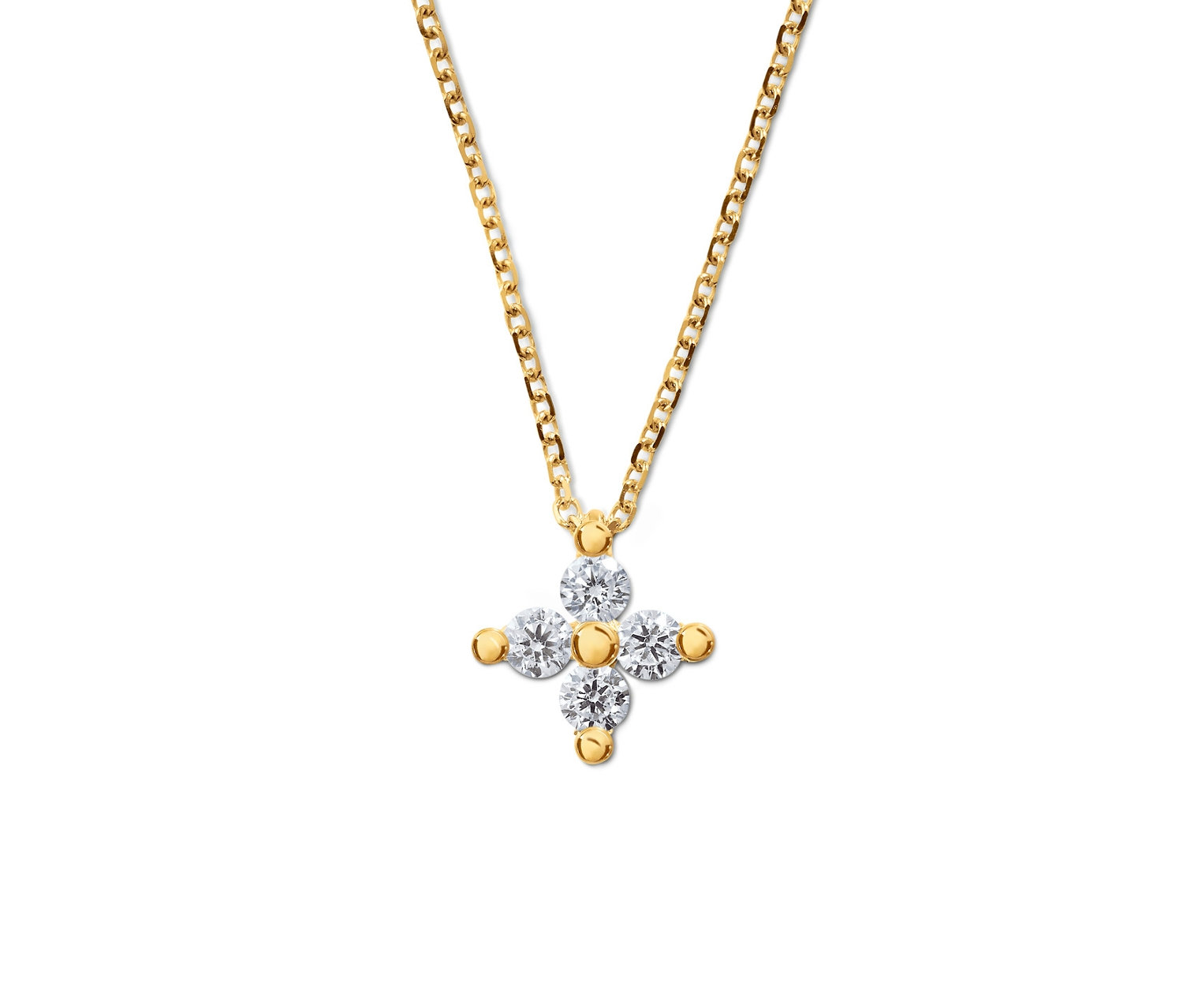 Goldkette 585 mit Zirkonia.