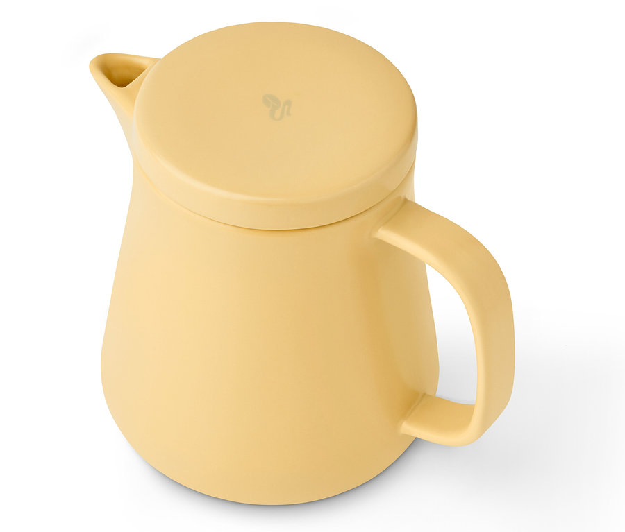 Gelber Kaffeebereiter Keramik.
