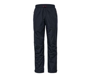 Eine dunkelblaue Unisex-Regenhose.
