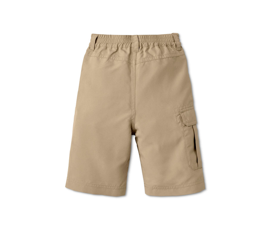 Beige 2-in-1-Funktionsshorts.
