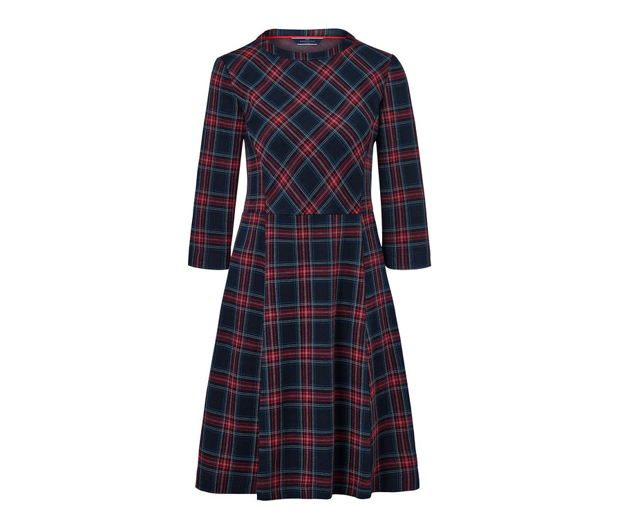 Kariertes Jacquard-Kleid.