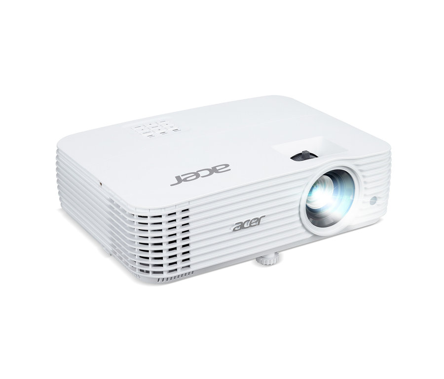 Weißer Acer-Full-HD-Projektor H6531BD auf weißem Hintergrund.