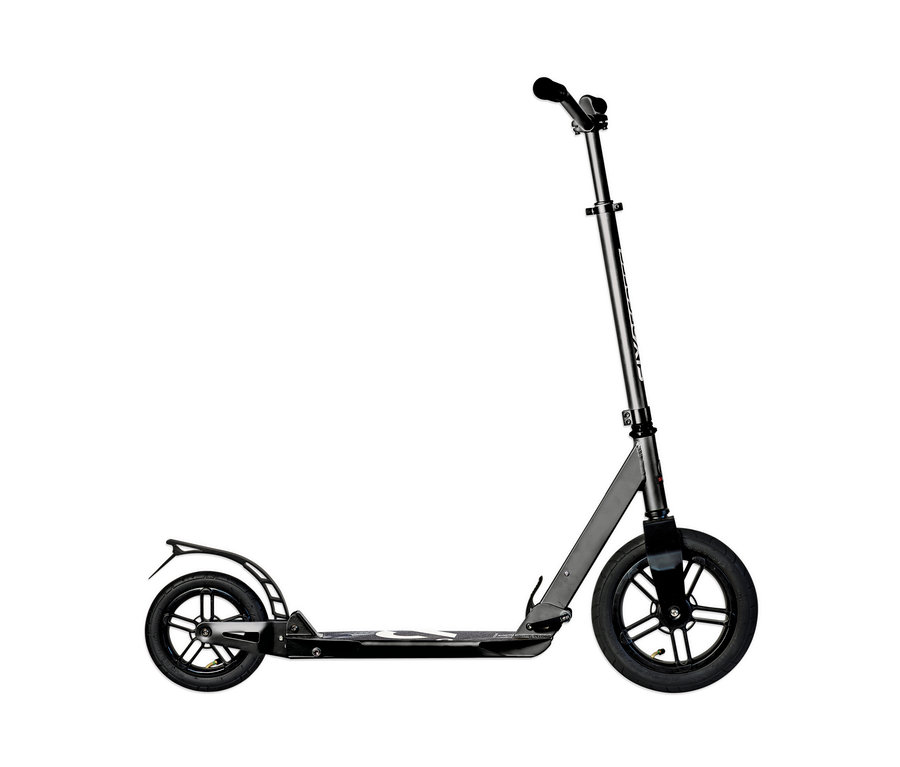 Schwarzer SIX DEGREES Aluminium-Scooter »All Terrain 300/205 mm«.