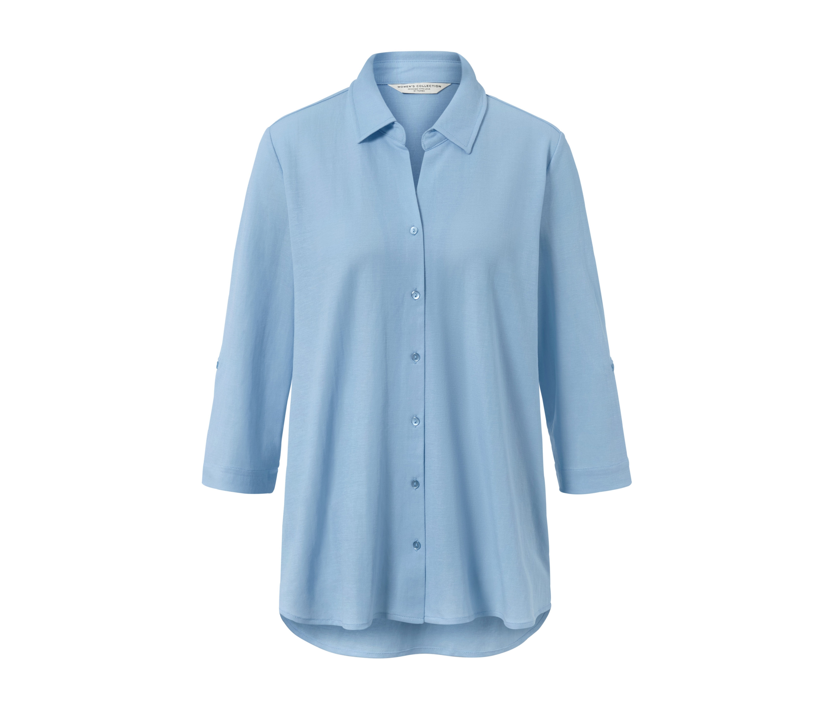Tchibo - Piqué-Jerseybluse - Damen - Gr. 38 - hellblau