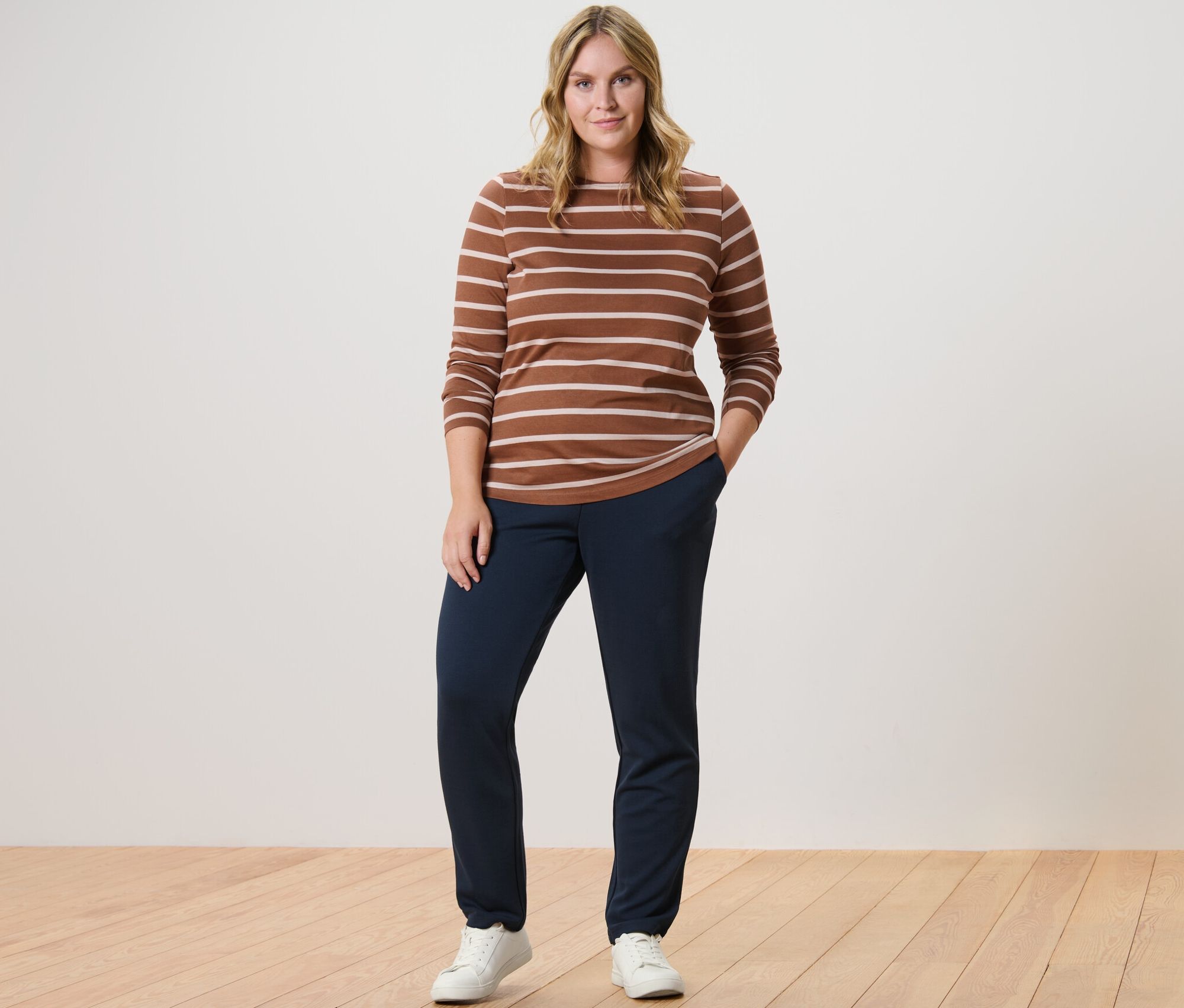 Thumbnail - Tchibo - Gestreiftes Langarmshirt - Damen - Gr. M - weiß/gestreift