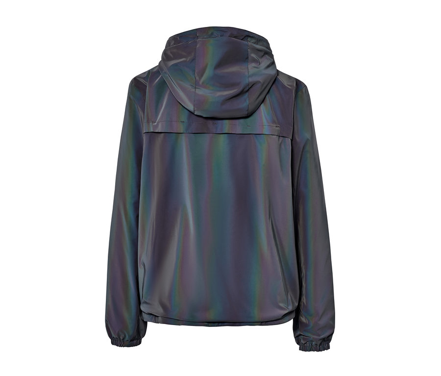 Rückansicht eines Windbreaker Rainbow Reflective.