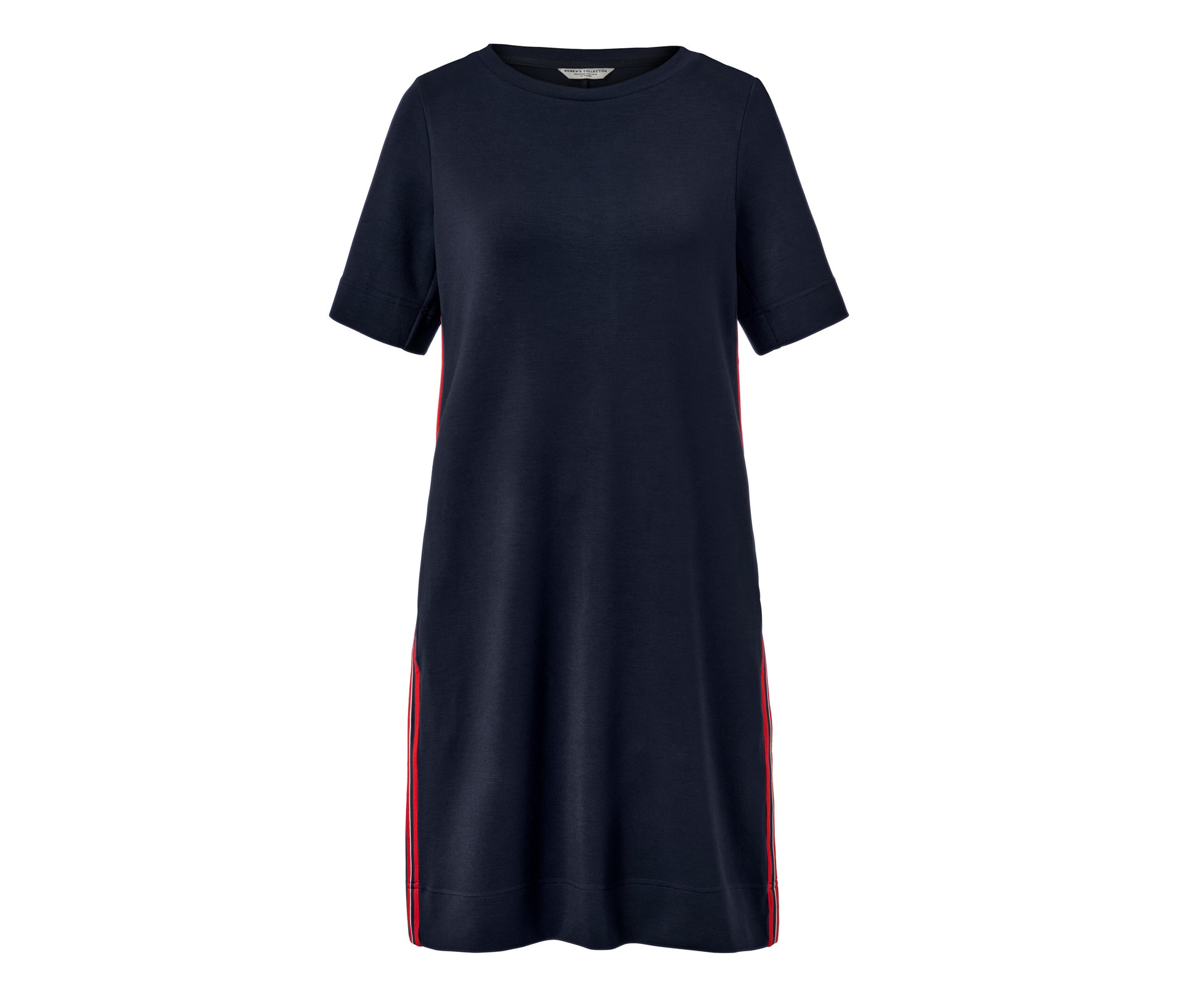 Sweatkleid mit Galonstreifen - Damen - Gr. XL - dunkelblau - dunkelblau
