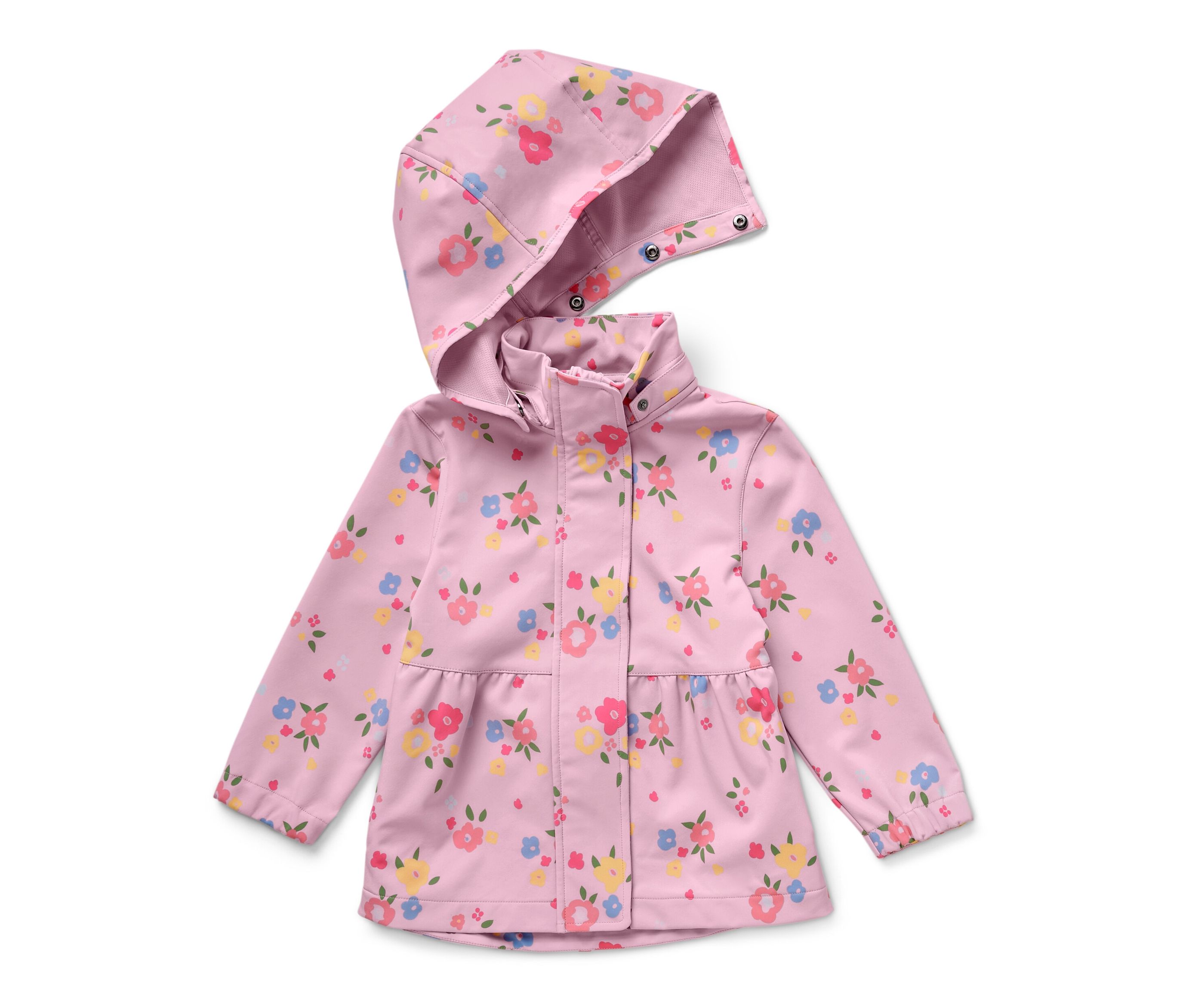 Tchibo - Kinder-Softshelljacke - Mädchen - Gr. 122/128 - rosa/geblümt