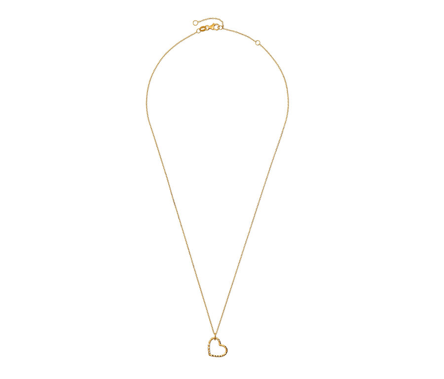 Goldkette mit Herzanhänger.