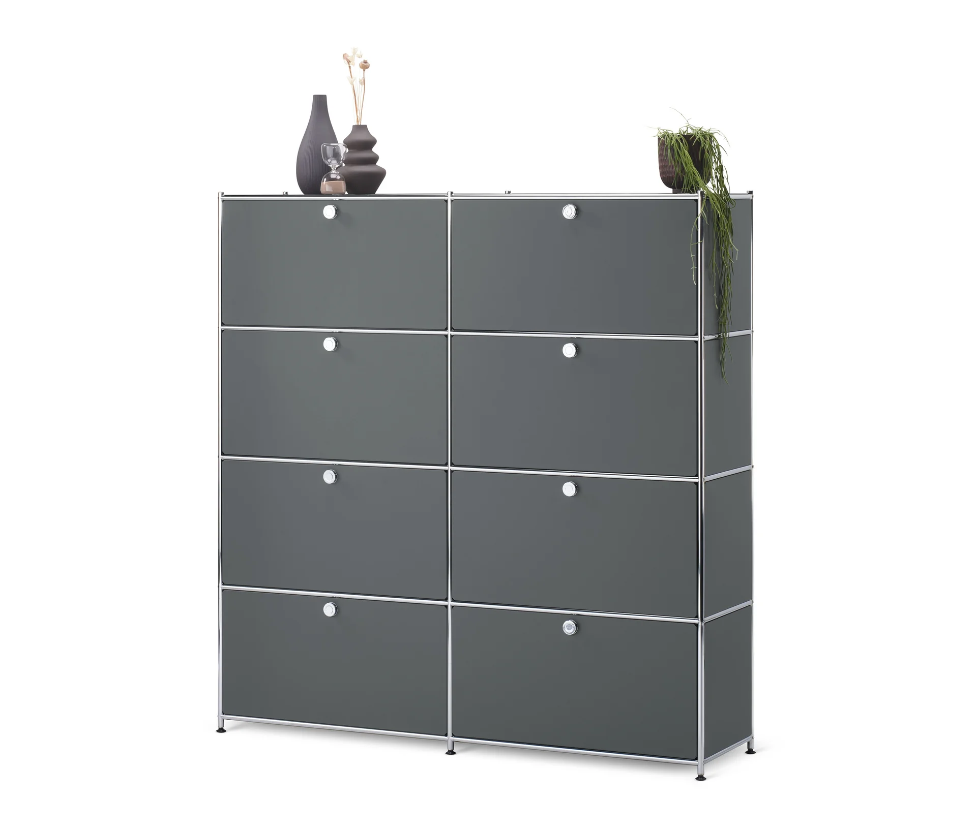 Tchibo - Highboard »Cn3« mit 8 Klappen - 152x40x158,5cm - chrom -