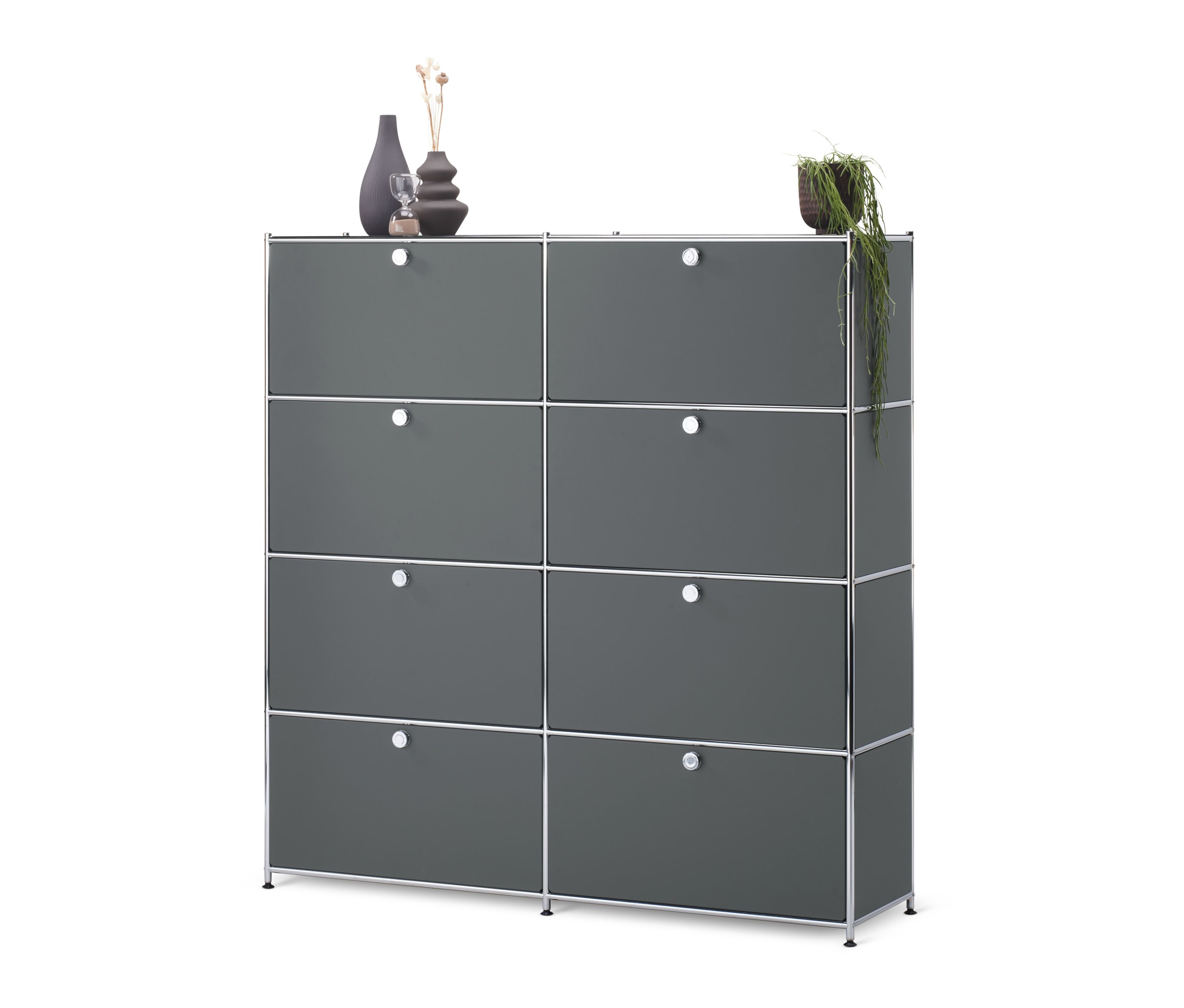 Thumbnail - Tchibo - Highboard »Cn3« mit 8 Klappen - 152x40x158,5cm - chrom - Stahl / Aluminium / Kunststoff