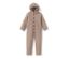 Brauner Baby-Walkoverall mit Merinowolle.