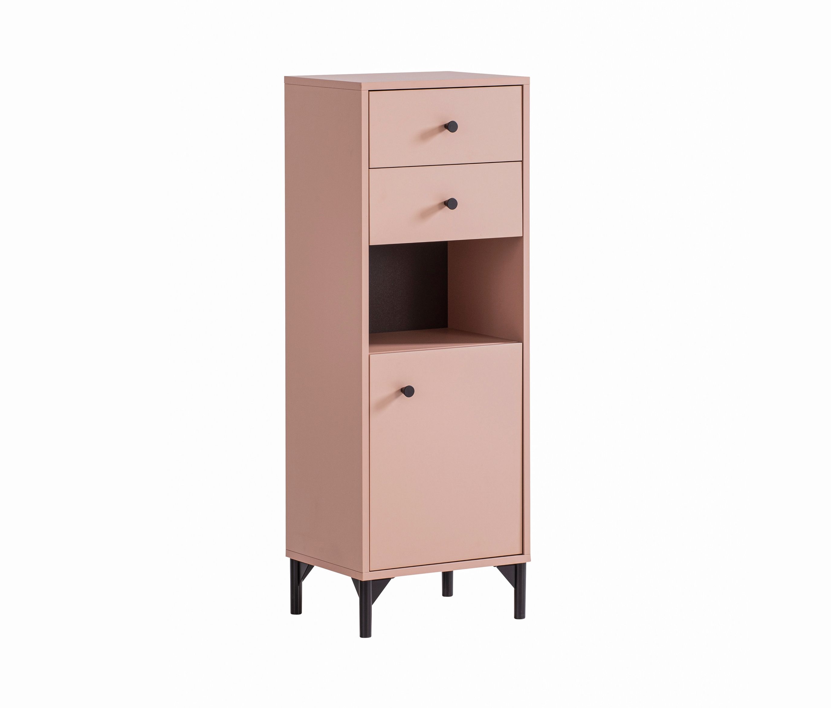 Tchibo - Highboard »Smash« - 40,5x33x114,5cm - schwarz - Holz / Metall / Kunststoff