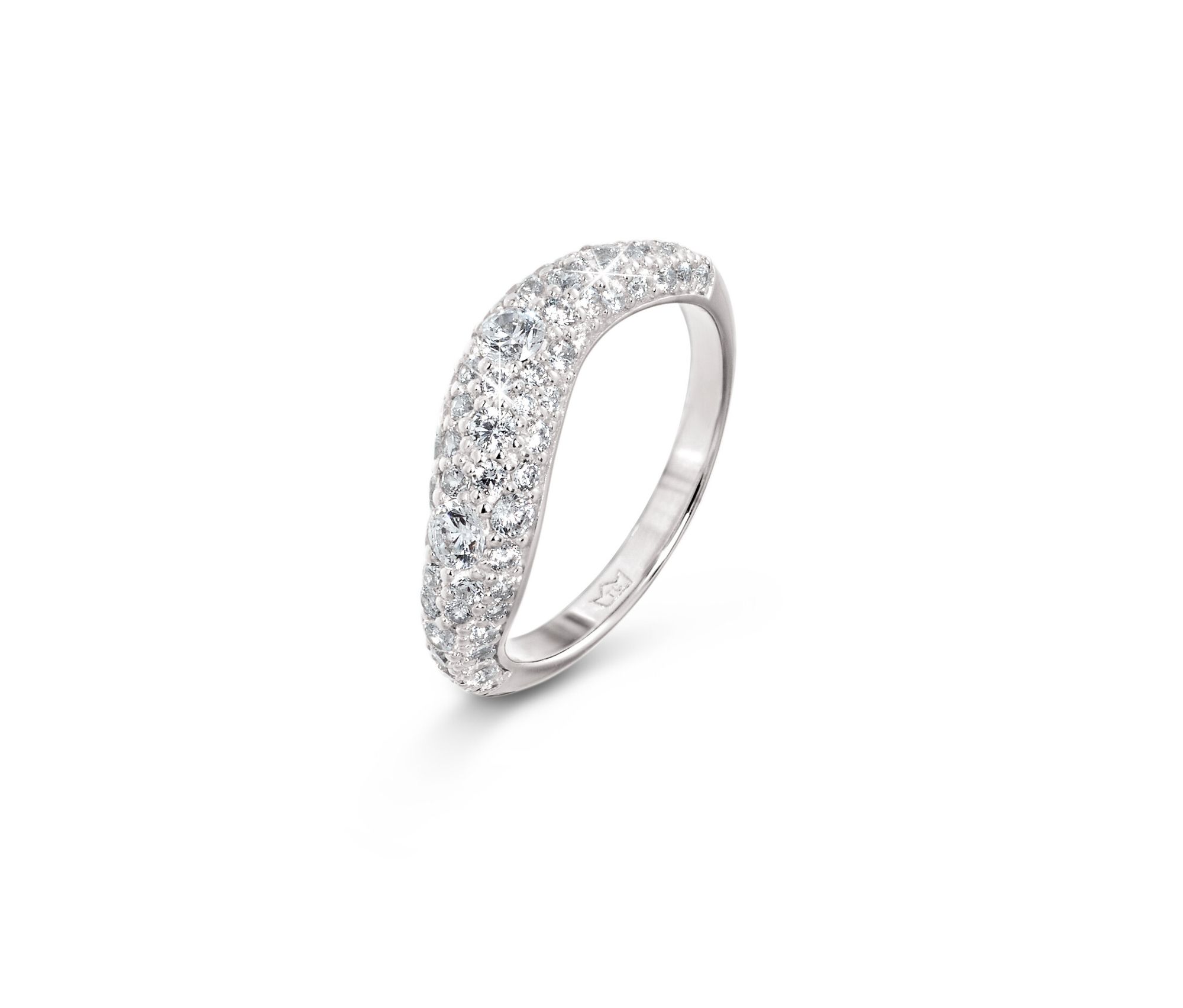 Tchibo - 925 Silber Ring Wave - Damen - Gr. 20 - silber