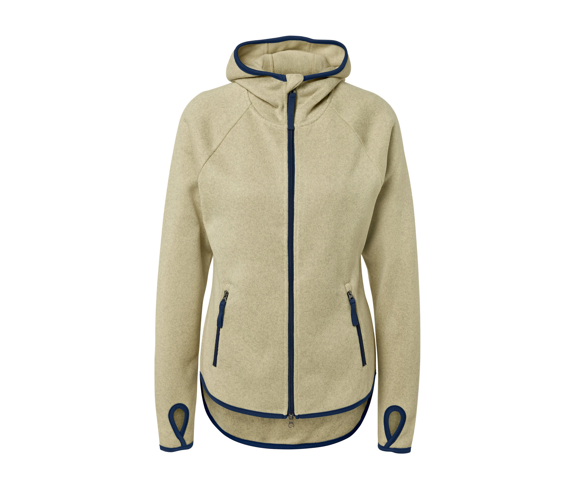 Strickfleece-Jacke - Damen - Gr. XS - gelb - gelb