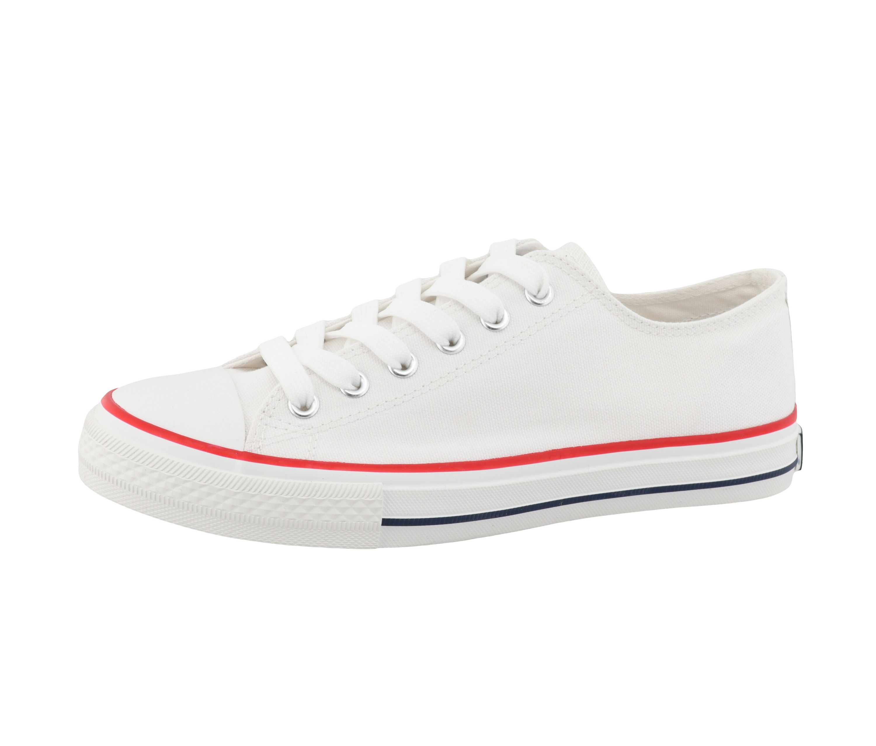 Tom Tailor Sneaker Textil weiß - Damen - Gr. 37 - weiß