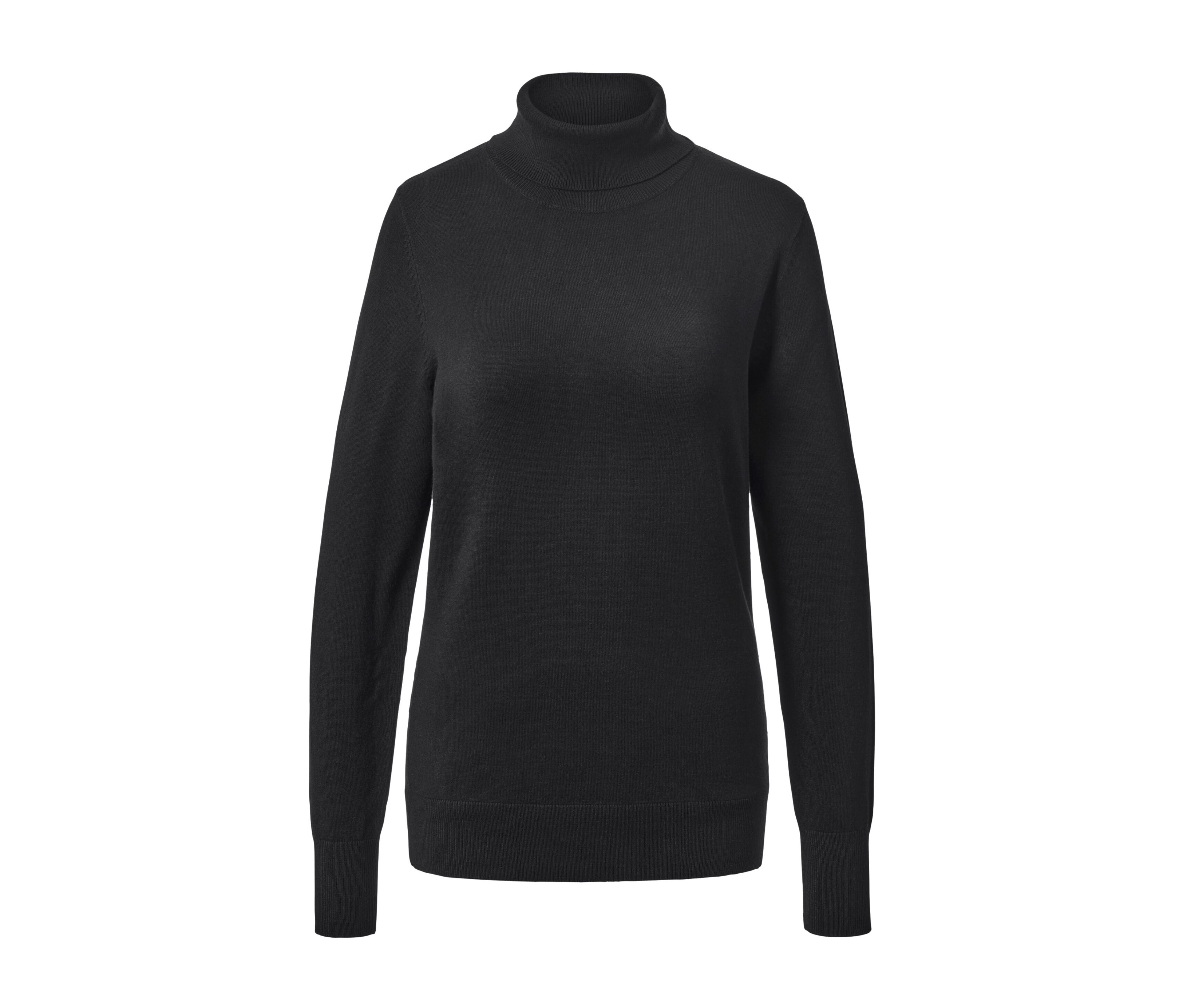 Tchibo - Feinstrick-Rollkragenpullover - Damen - Gr. XL - schwarz