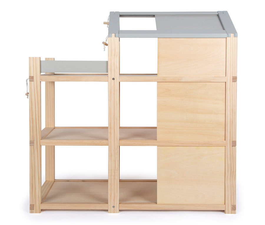 small foot Puppenhaus Natur mit Möbeln.