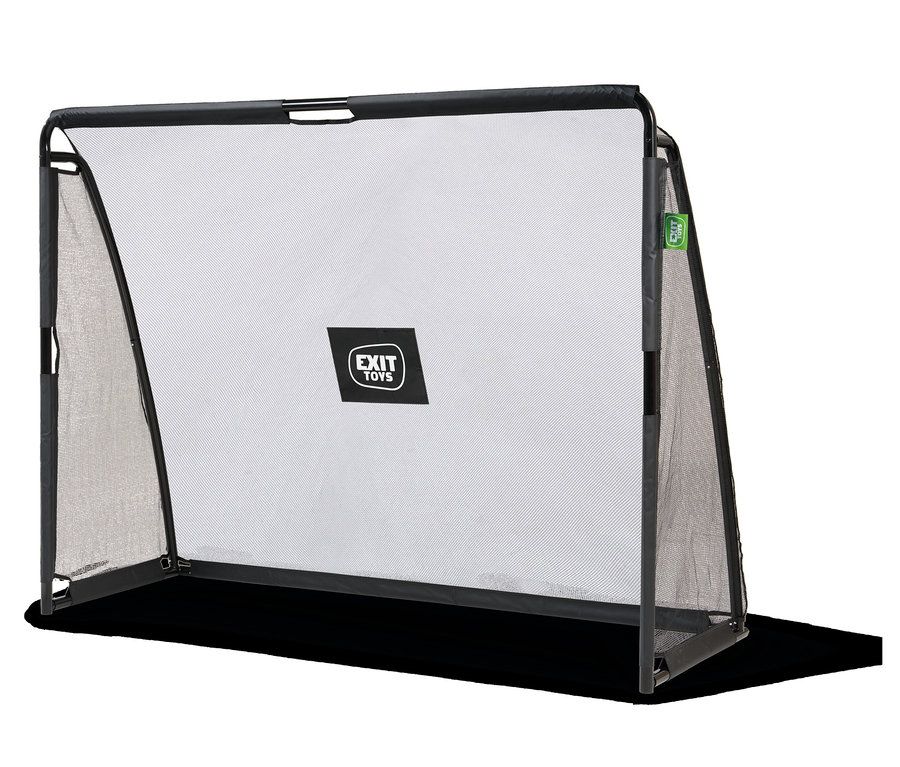 Schwarzes EXIT Coppa Fußballtor mit weißem Netz.