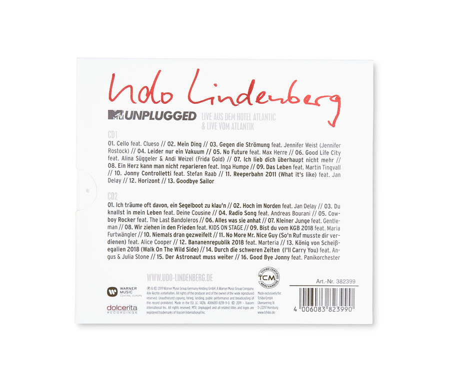 Doppel-CD: »Udo Lindenberg – Best of MTV unplugged«.