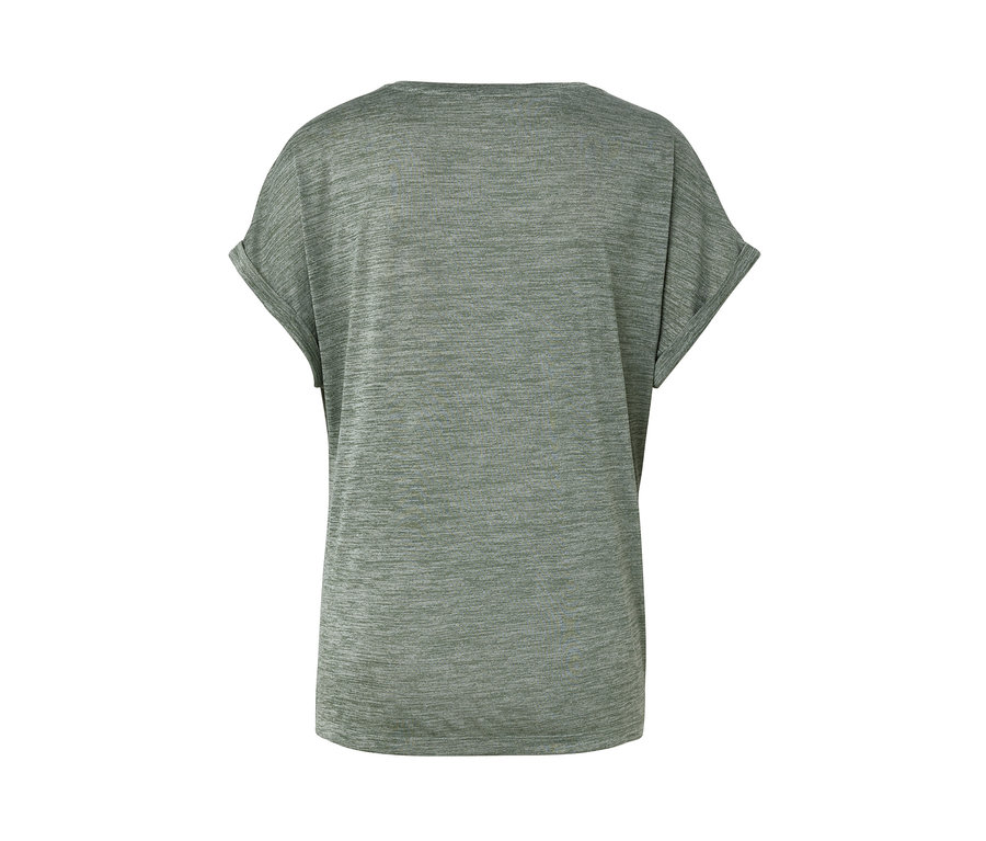 Khakifarbenes Funktionsshirt.