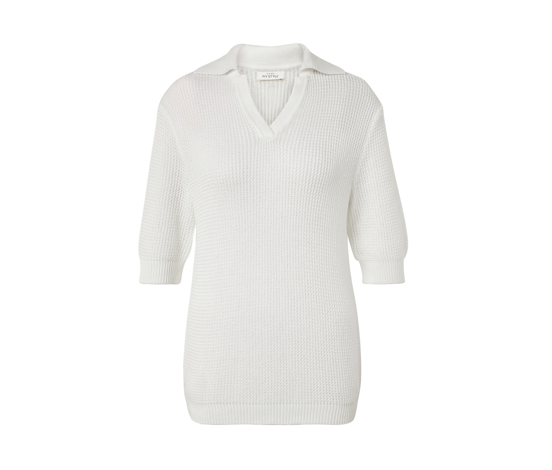 Sommerlicher Strickpullover - Damen - Gr. M - weiß - weiß