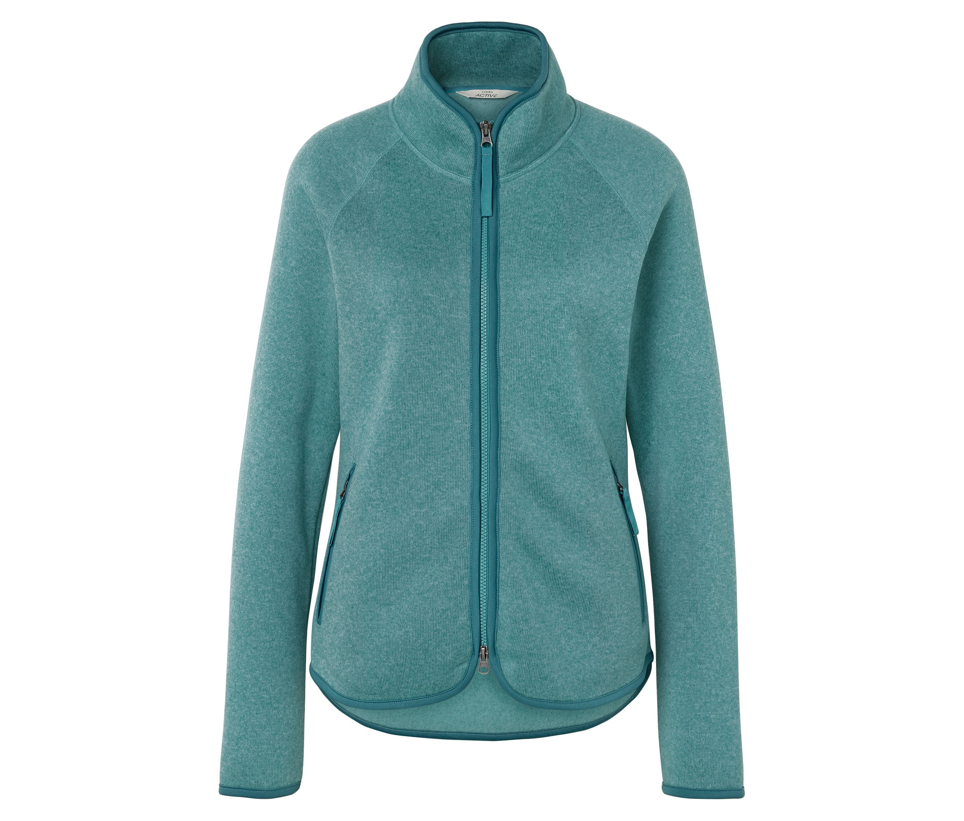 Strickfleecejacke - Damen - Gr. S - türkis - türkis