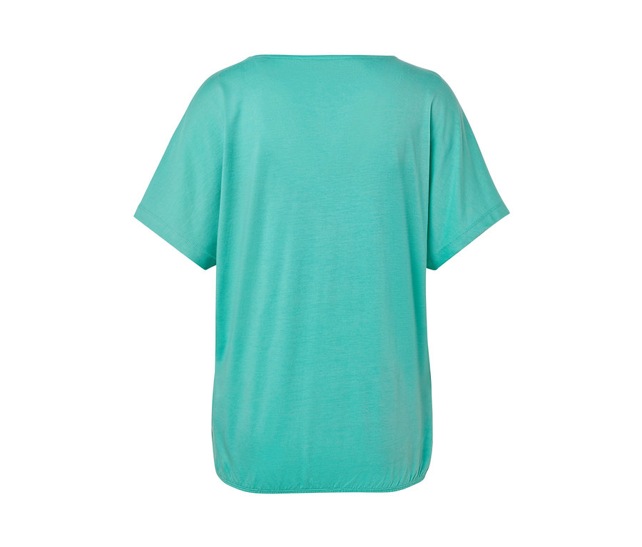 Aqua überschnittenes Blusenshirt.