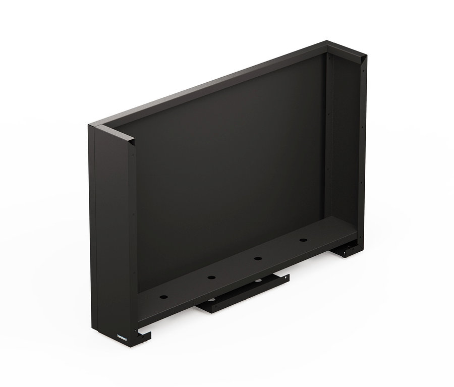 Herstera Garden Pflanzkasten »Divider«, ca. 120 x 80 x 25 in Schwarz auf weißem Hintergrund.