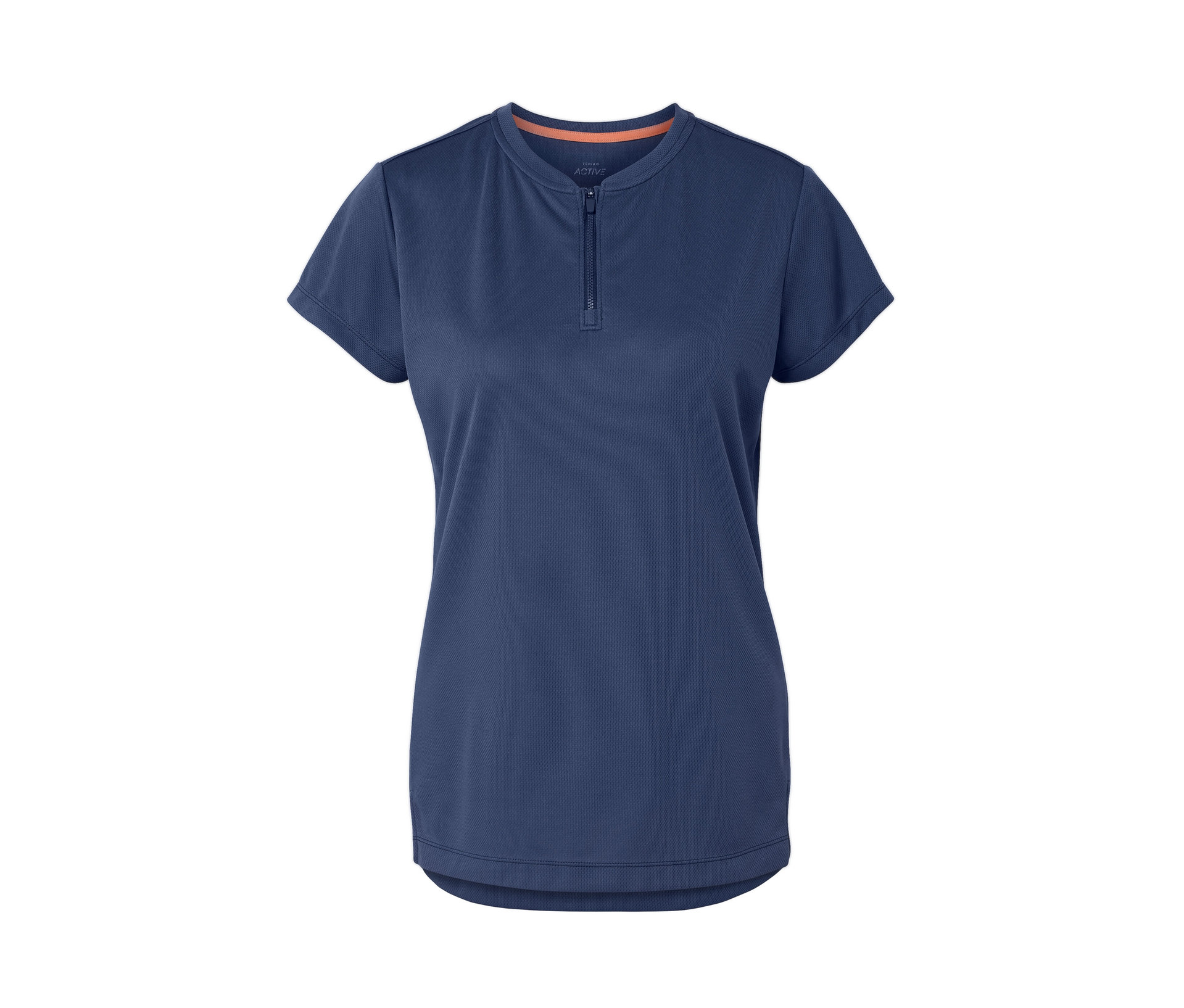 Half-Zip-Sportshirt - Damen - Gr. XS - dunkelblau - dunkelblau