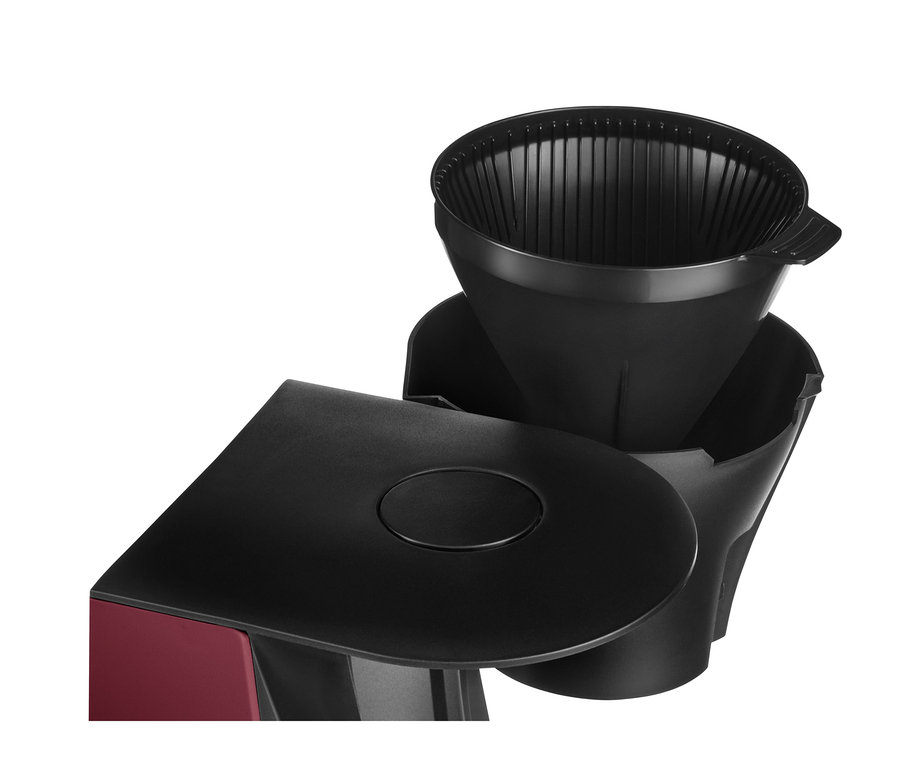 Detailaufnahme der »Let's Brew« Filterkaffeemaschine, berry.