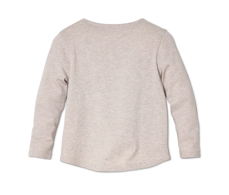 Beige Baumwoll-Jersey-Wickeljacke mit langen Ärmeln, aus 2er-Pack.