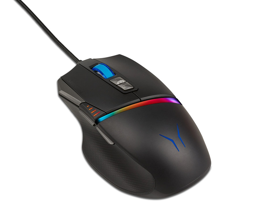 Schwarze Medion-ERAZER®-»X81500«-Gaming-Maus mit Kabel.