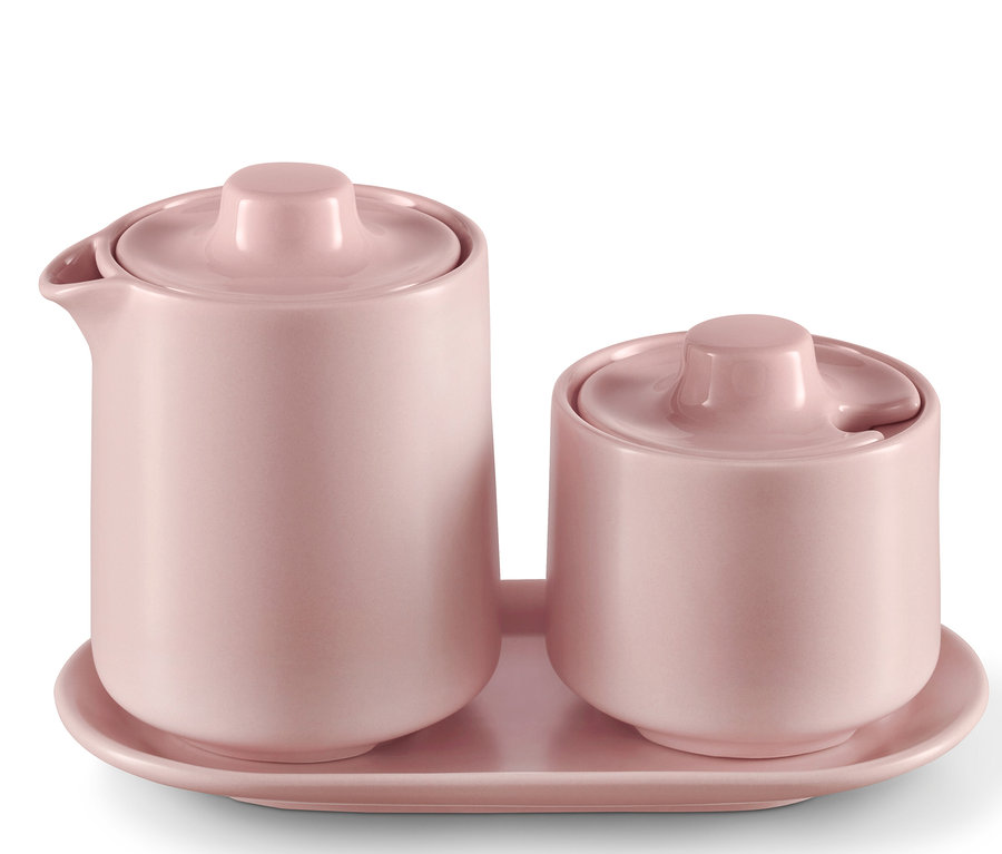 Milch- und Zuckerset, rosa