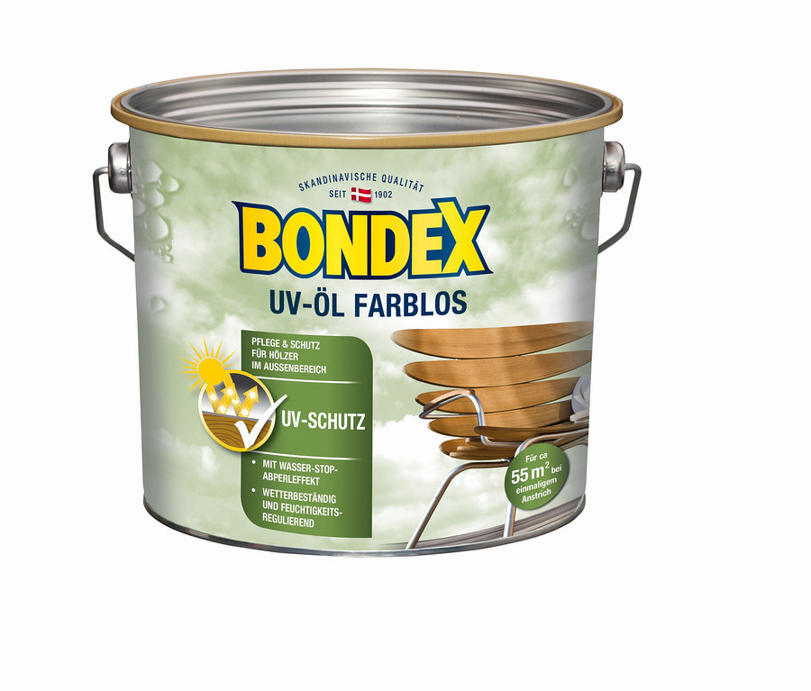 Eine Dose Bondex 2er-Set Universal-UV-Öl, je ca. 2,5 l.