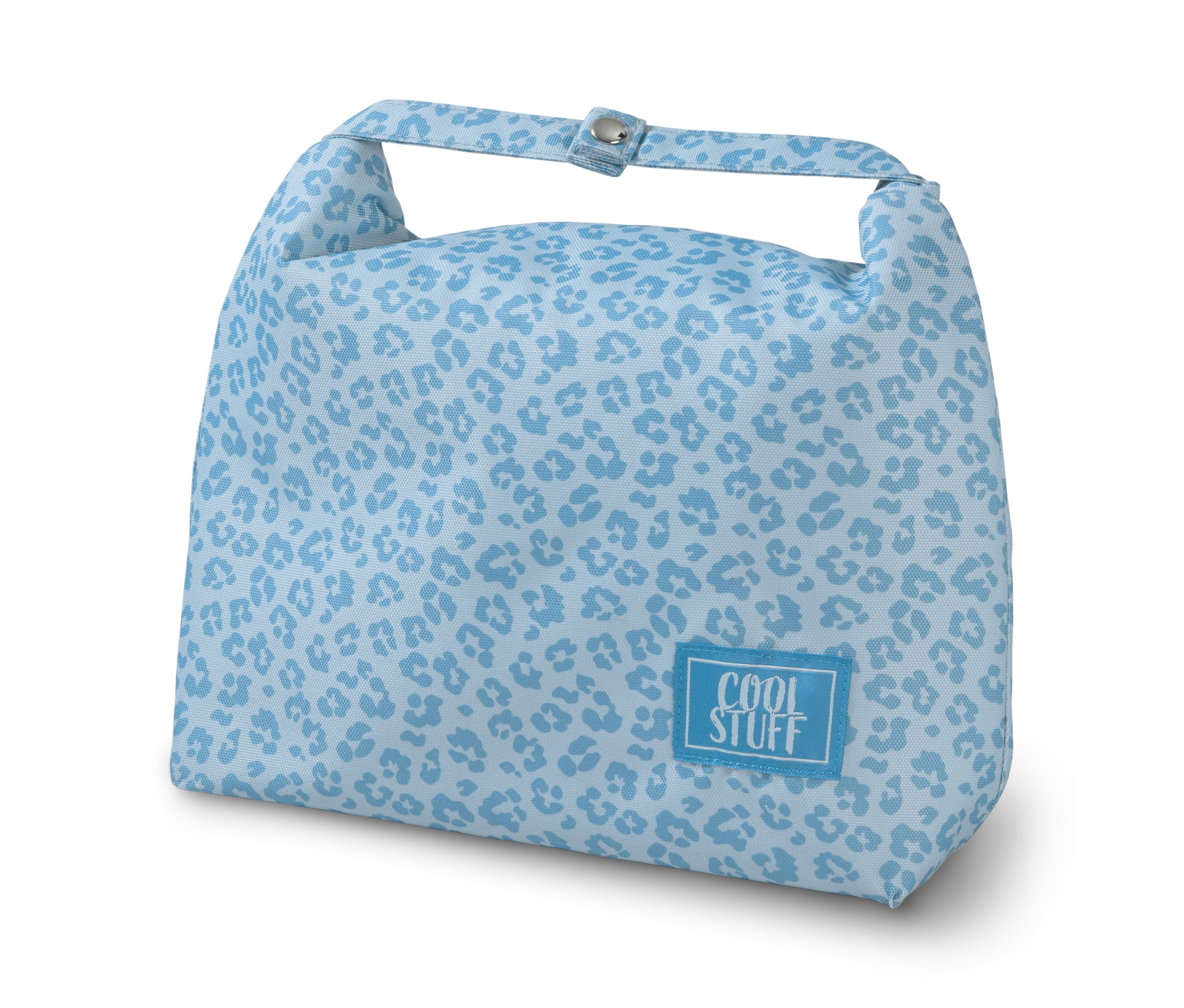 Lunchbag-Kühltasche mit blauem Tiermuster.