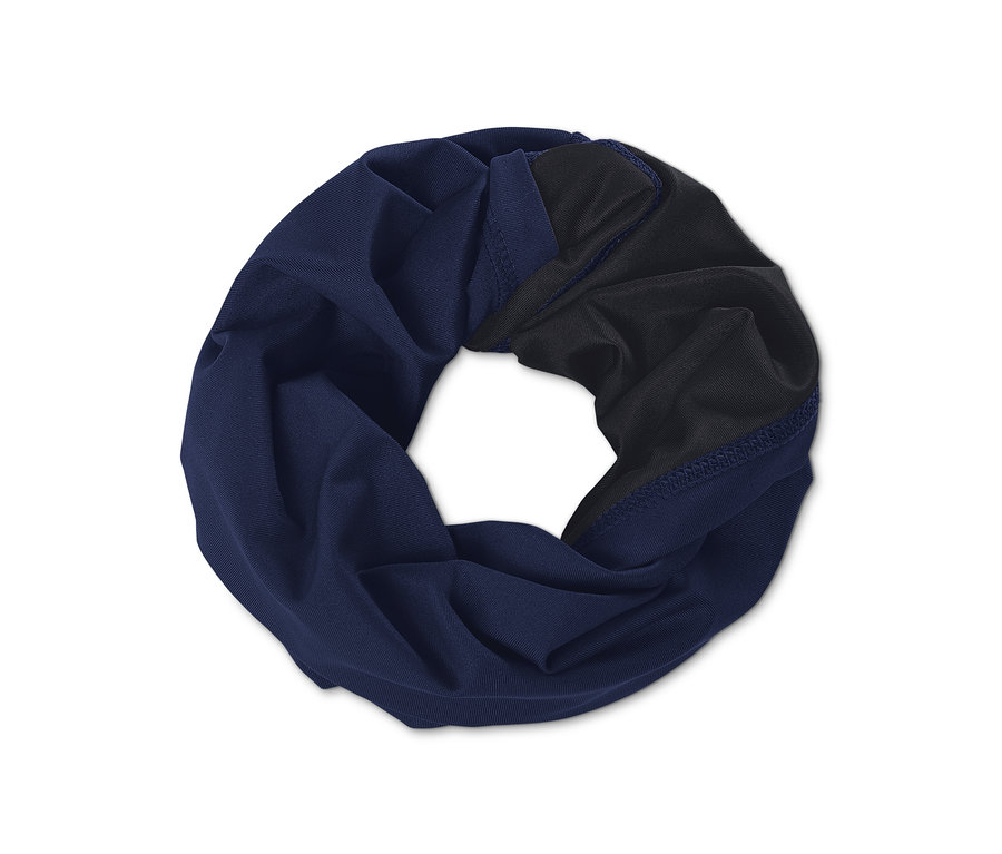 Ein marineblaues Multifunktionstuch.