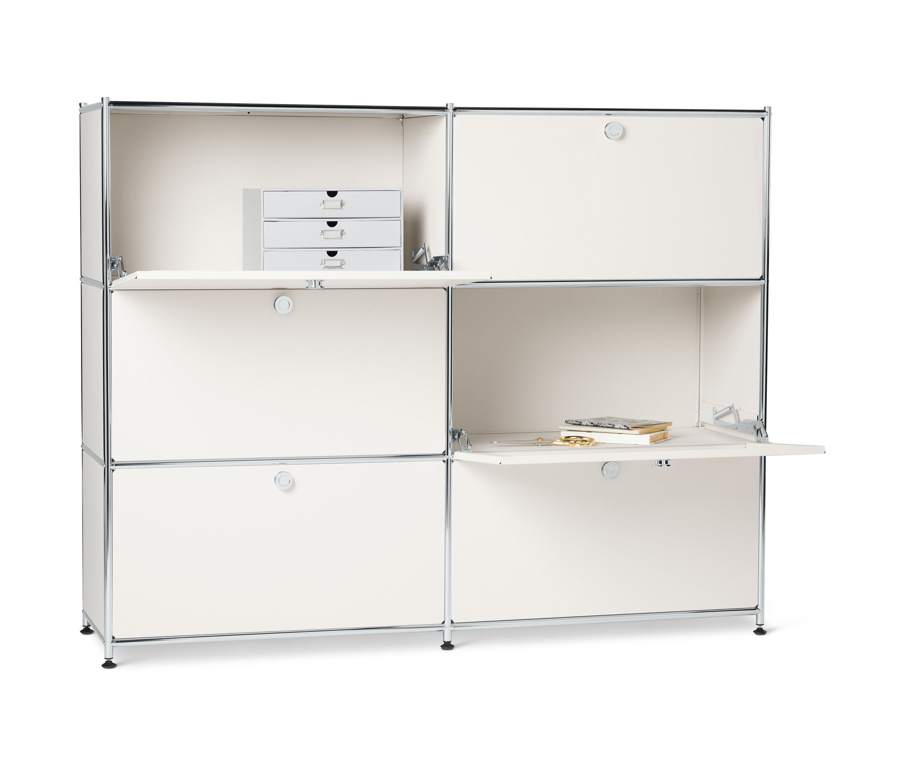 Thumbnail - Tchibo - Kommode Metall »Cn3« mit 6 Klappenfächern - 152x40x120,5cm - chrom - Stahl / Aluminium / Kunststoff