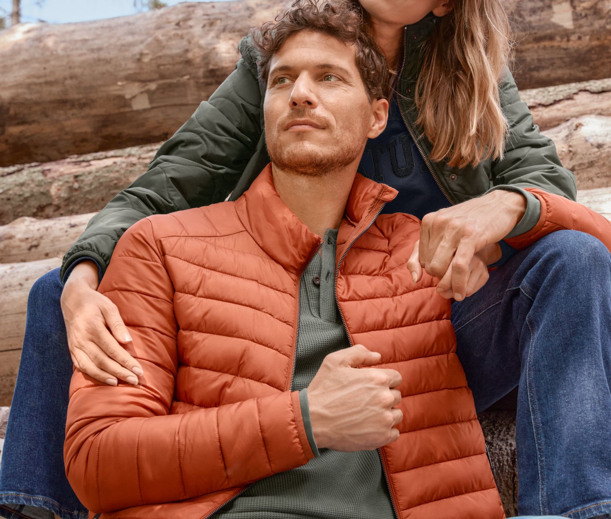 Thumbnail - Tchibo - Steppjacke - Herren - Gr. S - orange