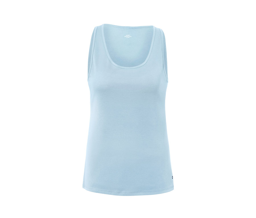 Blaues 2-in-1-Sportshirt.