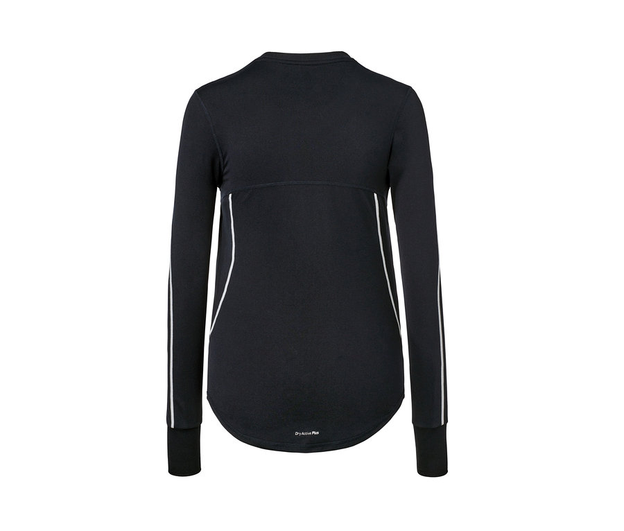 Anthrazitfarbenes Langarm-Funktionsshirt von hinten.