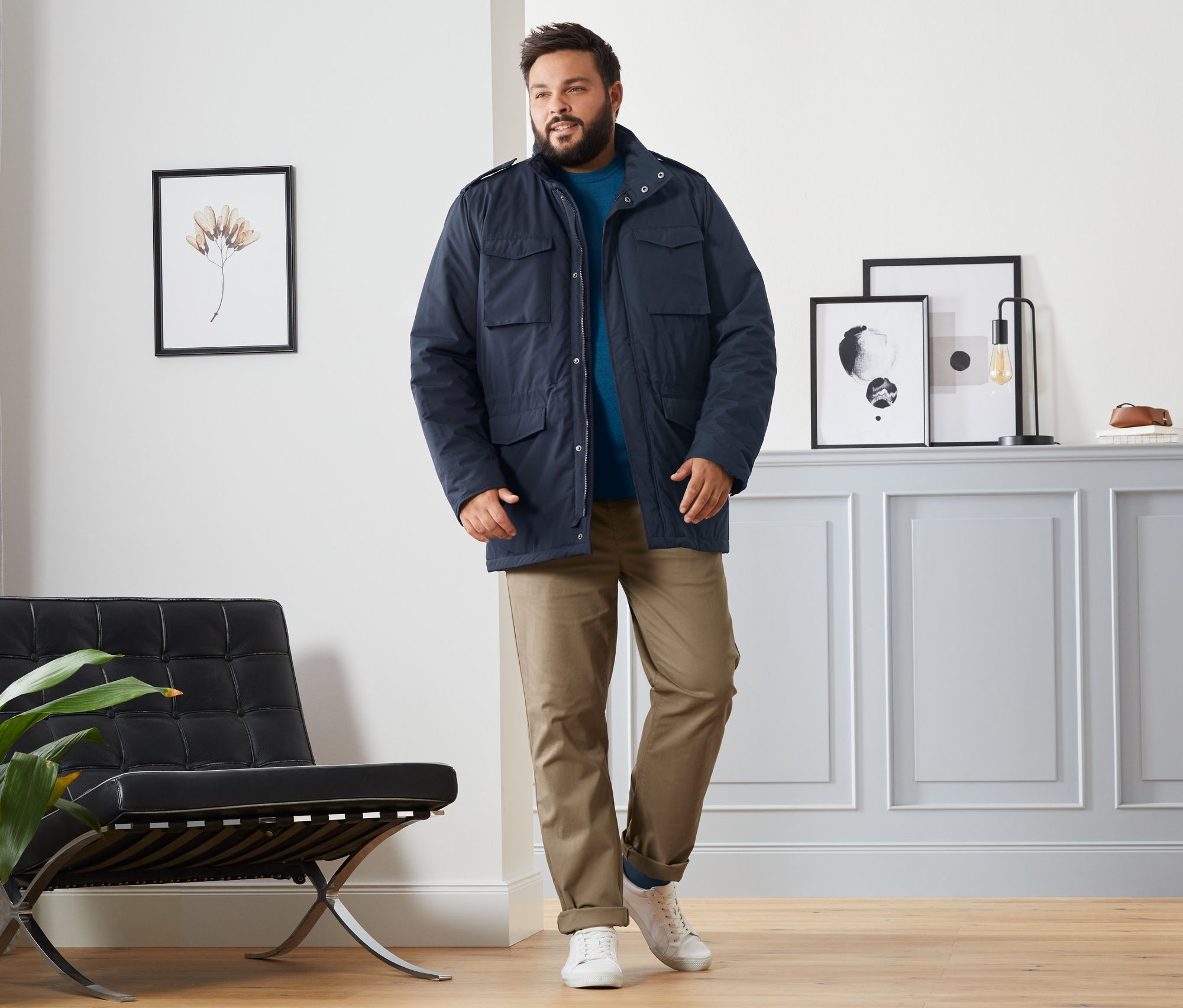 Thumbnail - Tchibo - Fieldjacket - Herren - Gr. S - dunkelblau