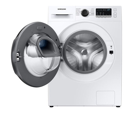 Weiße Samsung Waschmaschine »WW7QT4543AE/EG« mit geöffneter Tür.