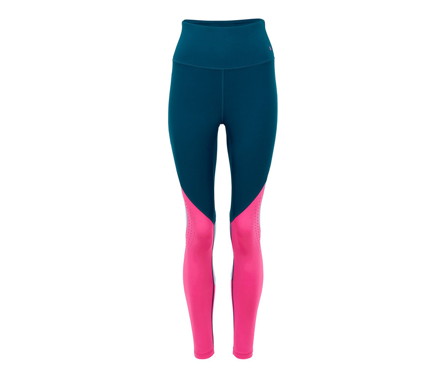 Blau-pinke 7/8-Sporttight.