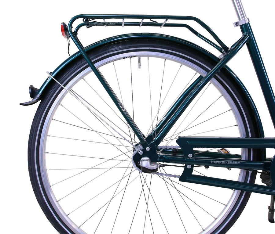Hinterrad des HAWK Bikes Cityrads »City Classic Joy British Green«.