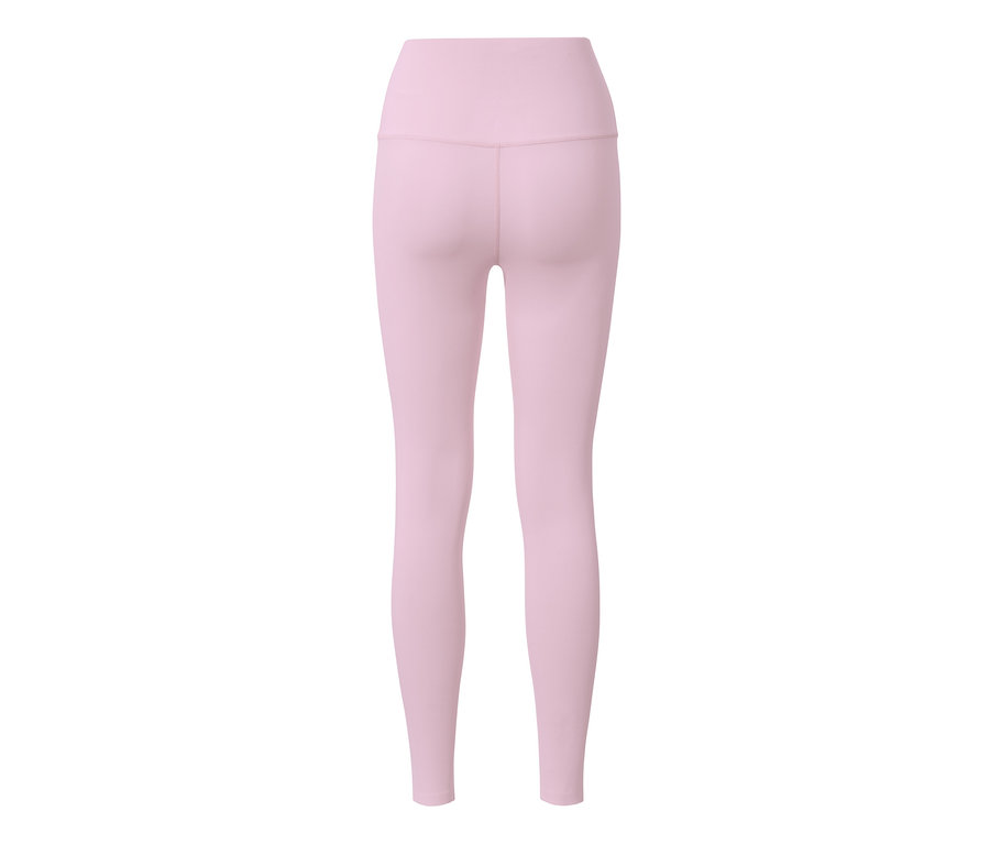Nahaufnahme der Rückseite einer hellrosa Super-Soft-Sporttight.