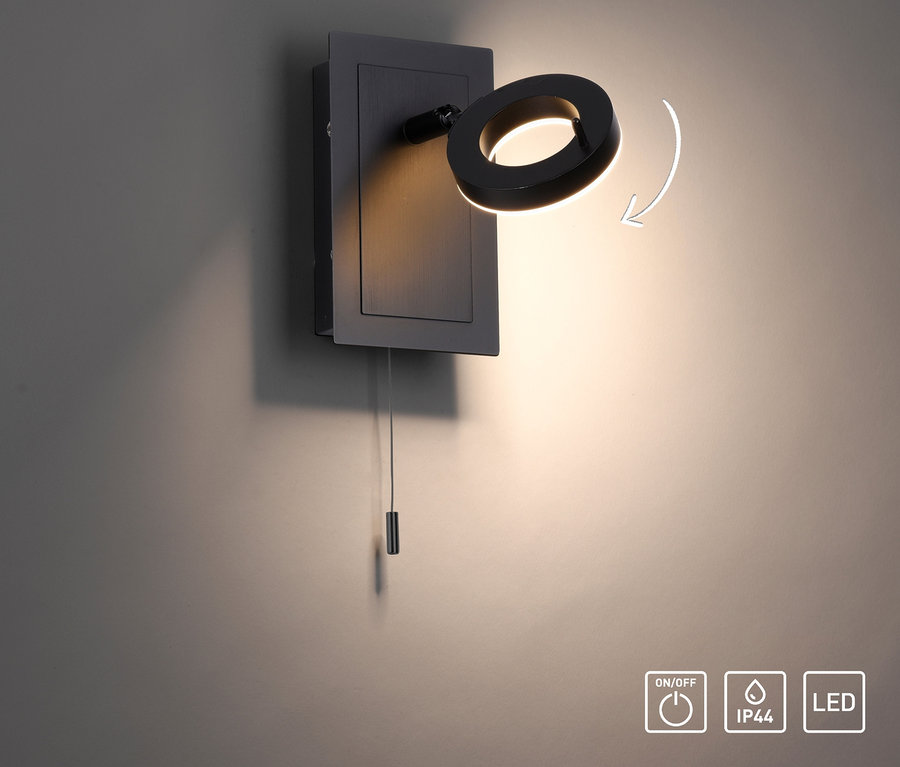 Paul Neuhaus LED-Wandleuchte »Sileda« an der Wand mit Zugschalter.