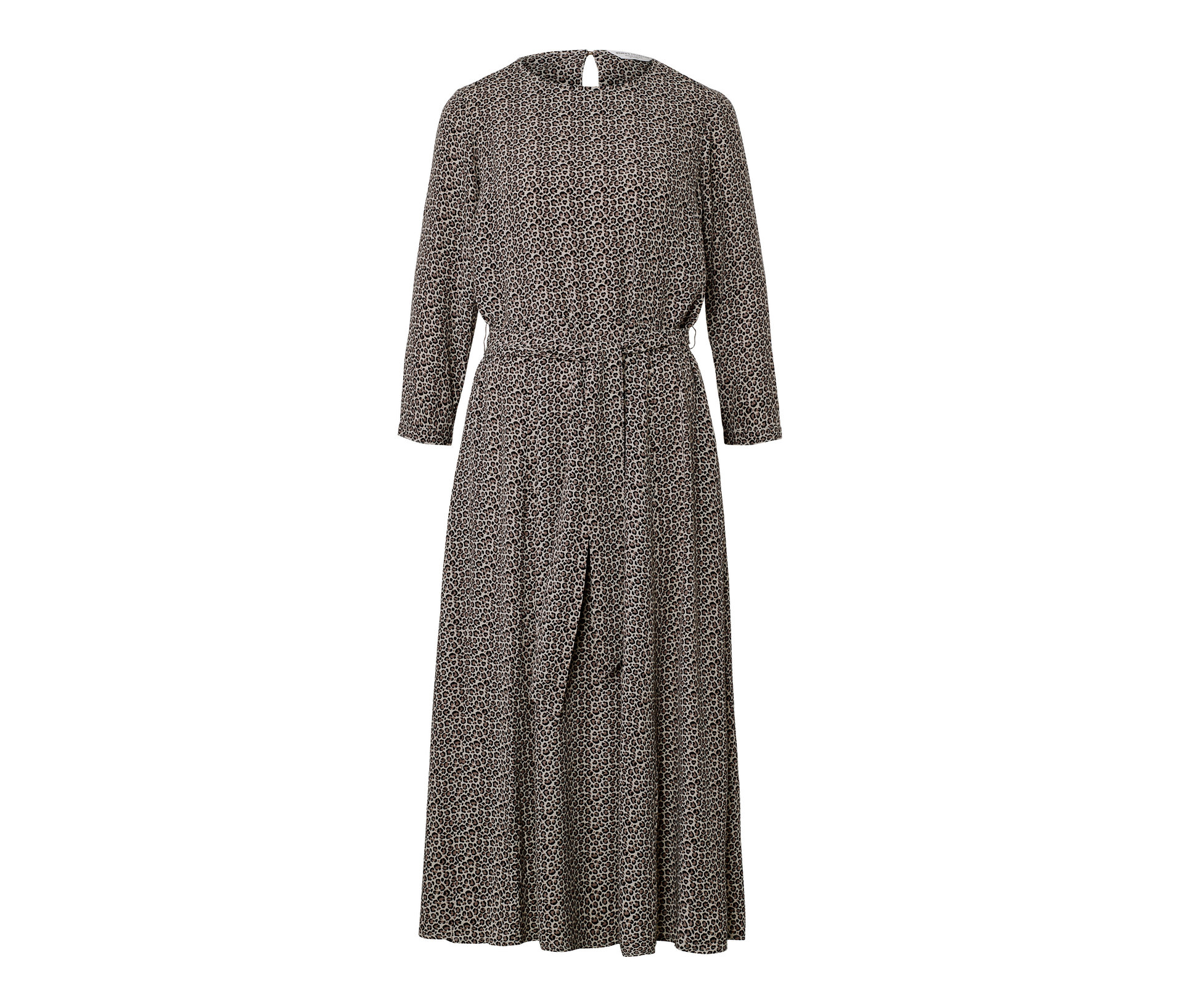 Bedrucktes Webkleid - Damen - Gr. 36 - schwarz/print - schwarz