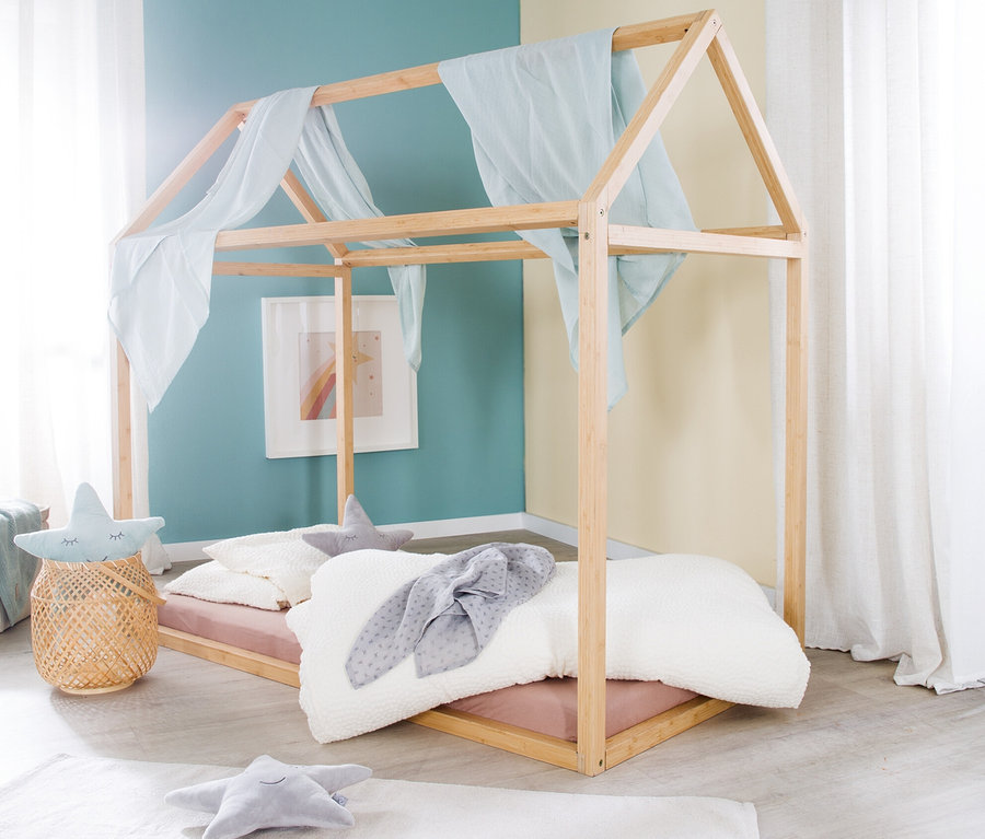 roba Hausbett, ca. 70 x 140 cm, bambus im Zimmer.